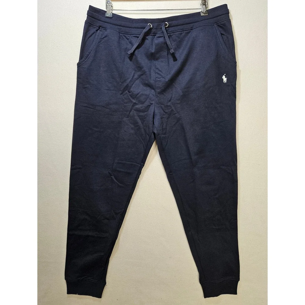 Polo Ralph Lauren Men's Navy Blue Cotton Jogger Sweatpants, 3 Pocket, 3XL, EUC!